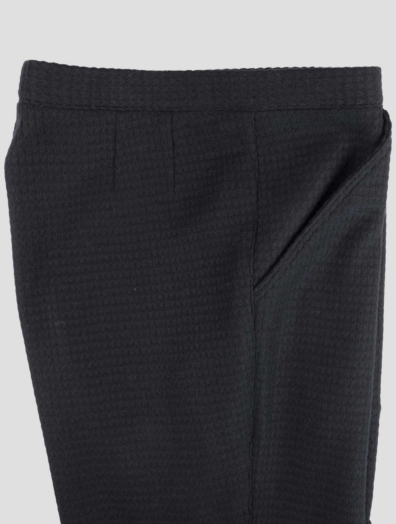 Kiton Knt Black Wool Pa Pants