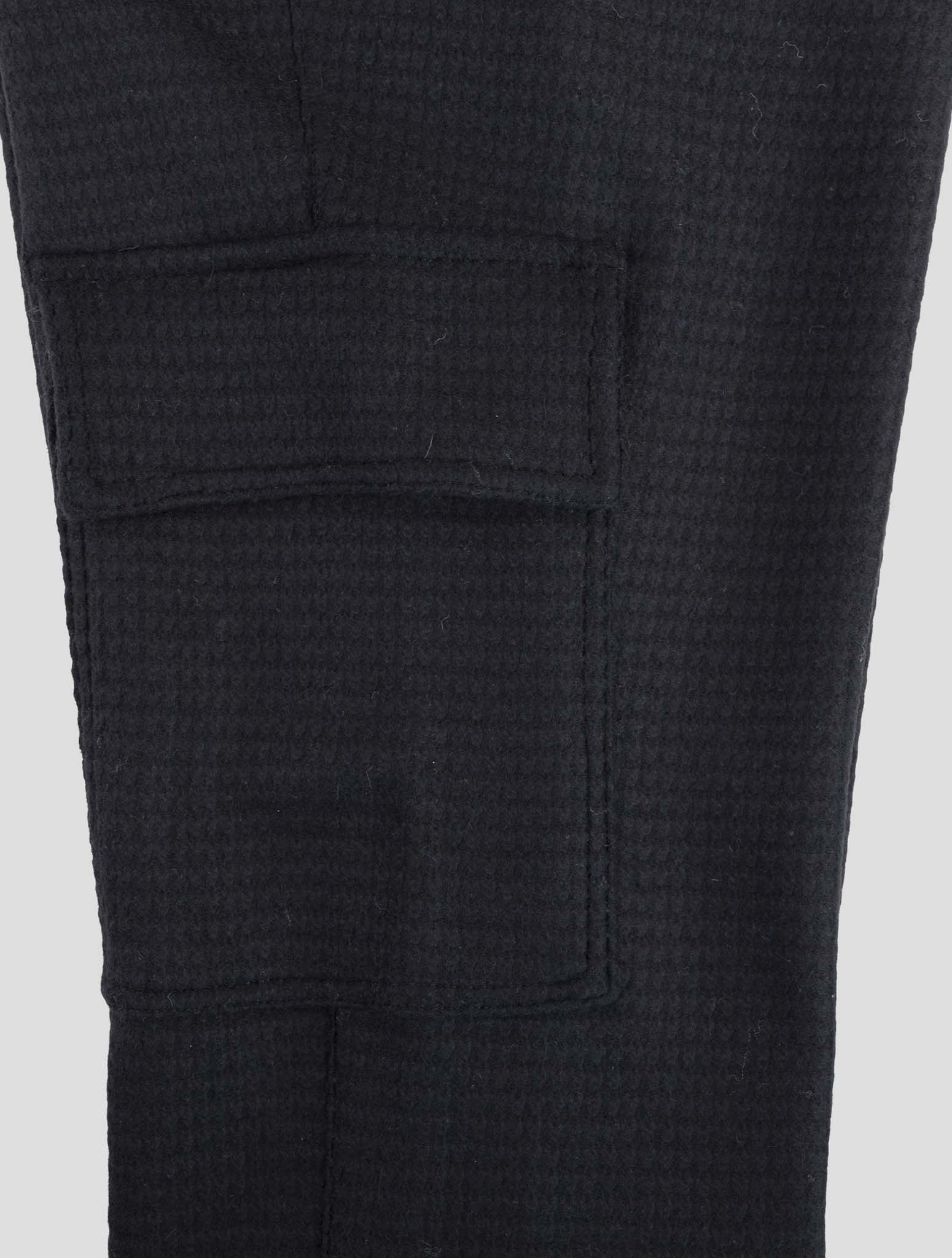 Kiton Knt Black Wool Pa Pants