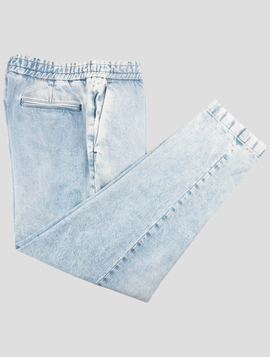 Kiton Knt Light Blue Cotton Ea Pants