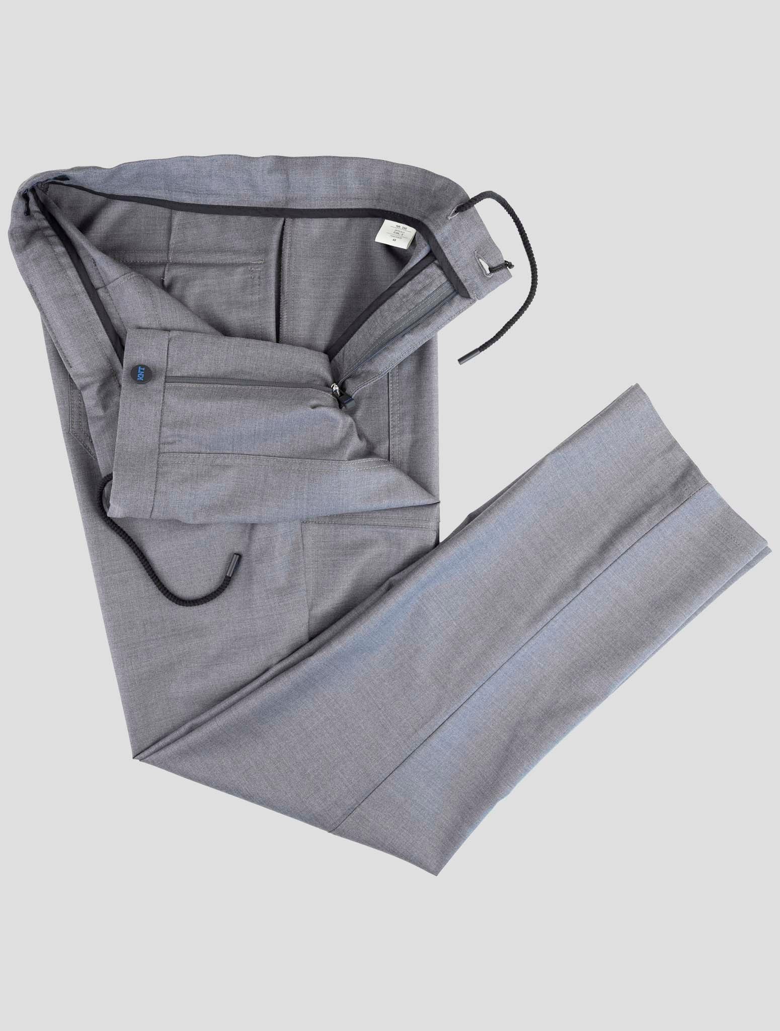 Kiton Knt Gray Virgin Wool Pants