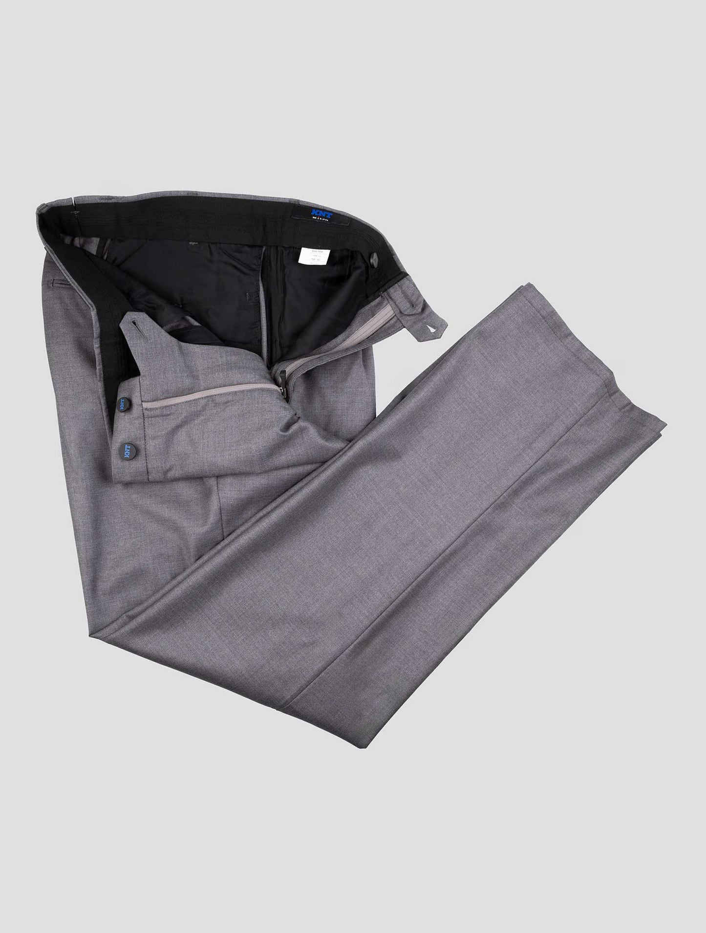 Kiton Knt Gray Virgin Wool Pants