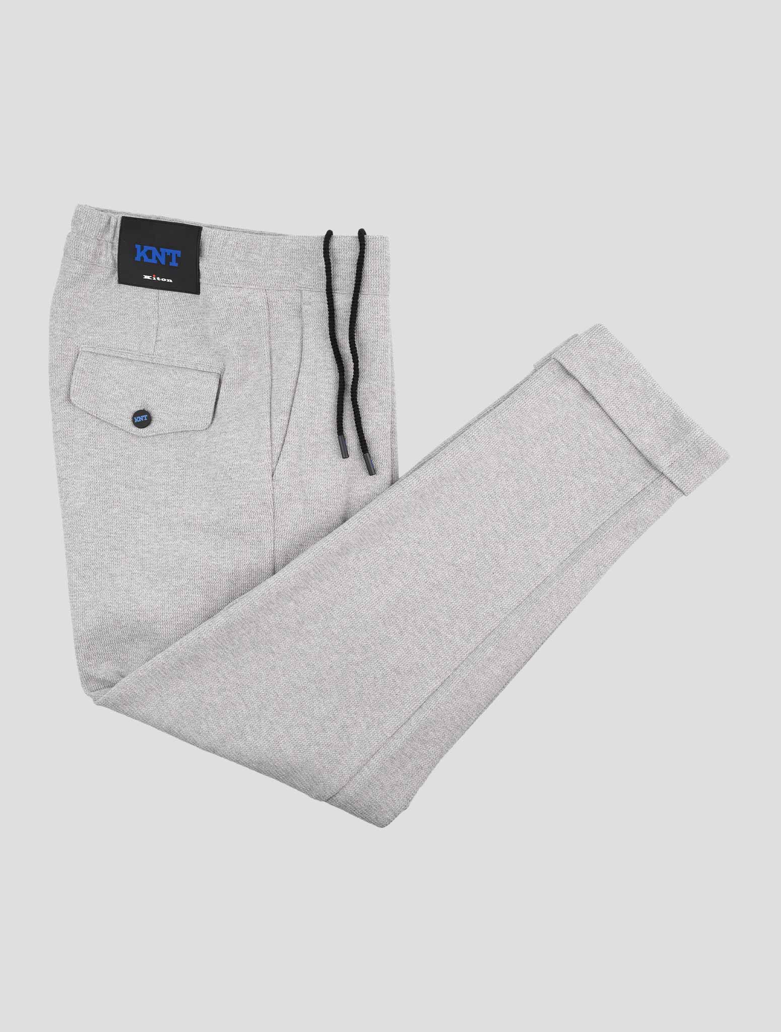 Kiton Knt Gray Cotton Pants