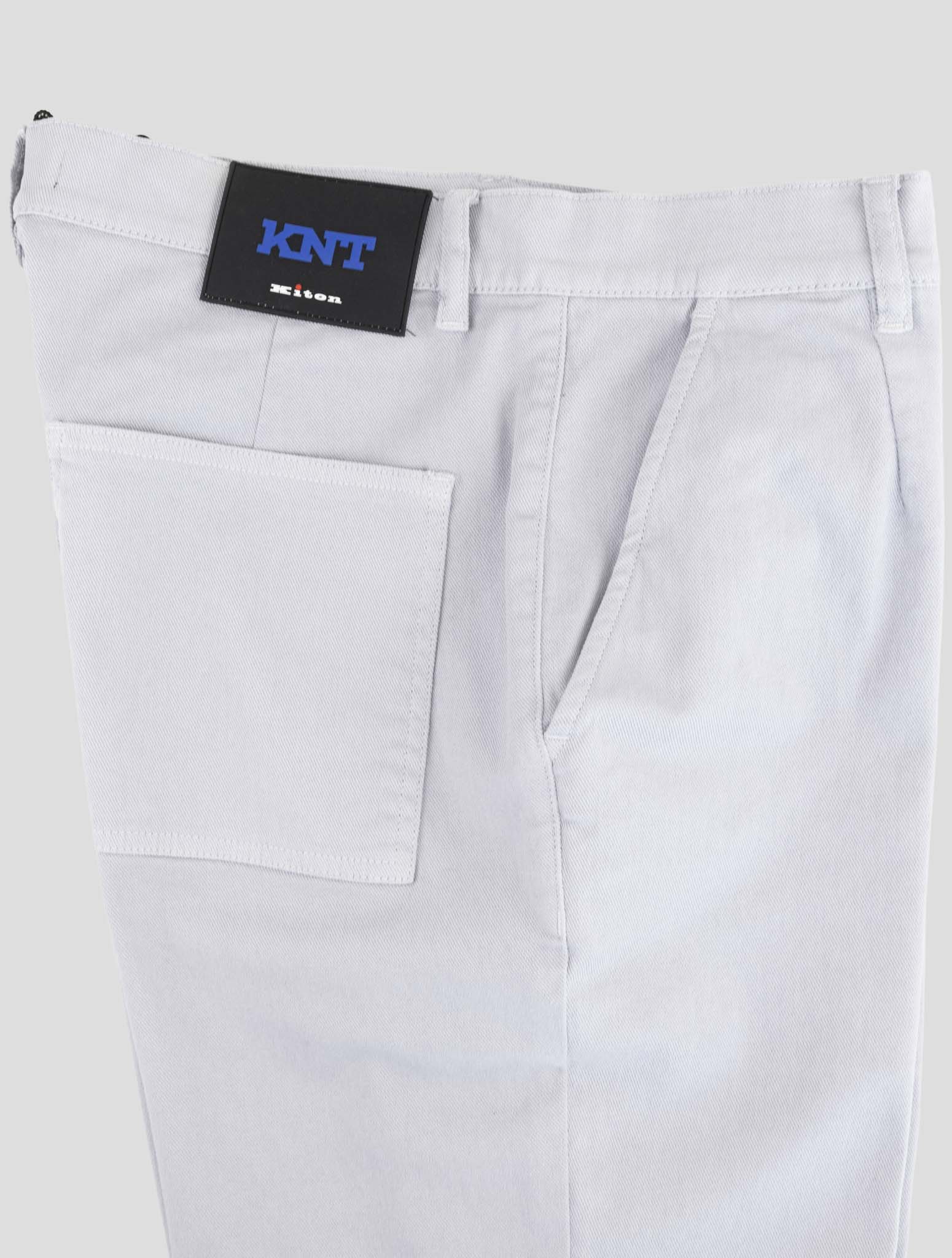 Kiton Knt Light Gray Cotton Ea Pants
