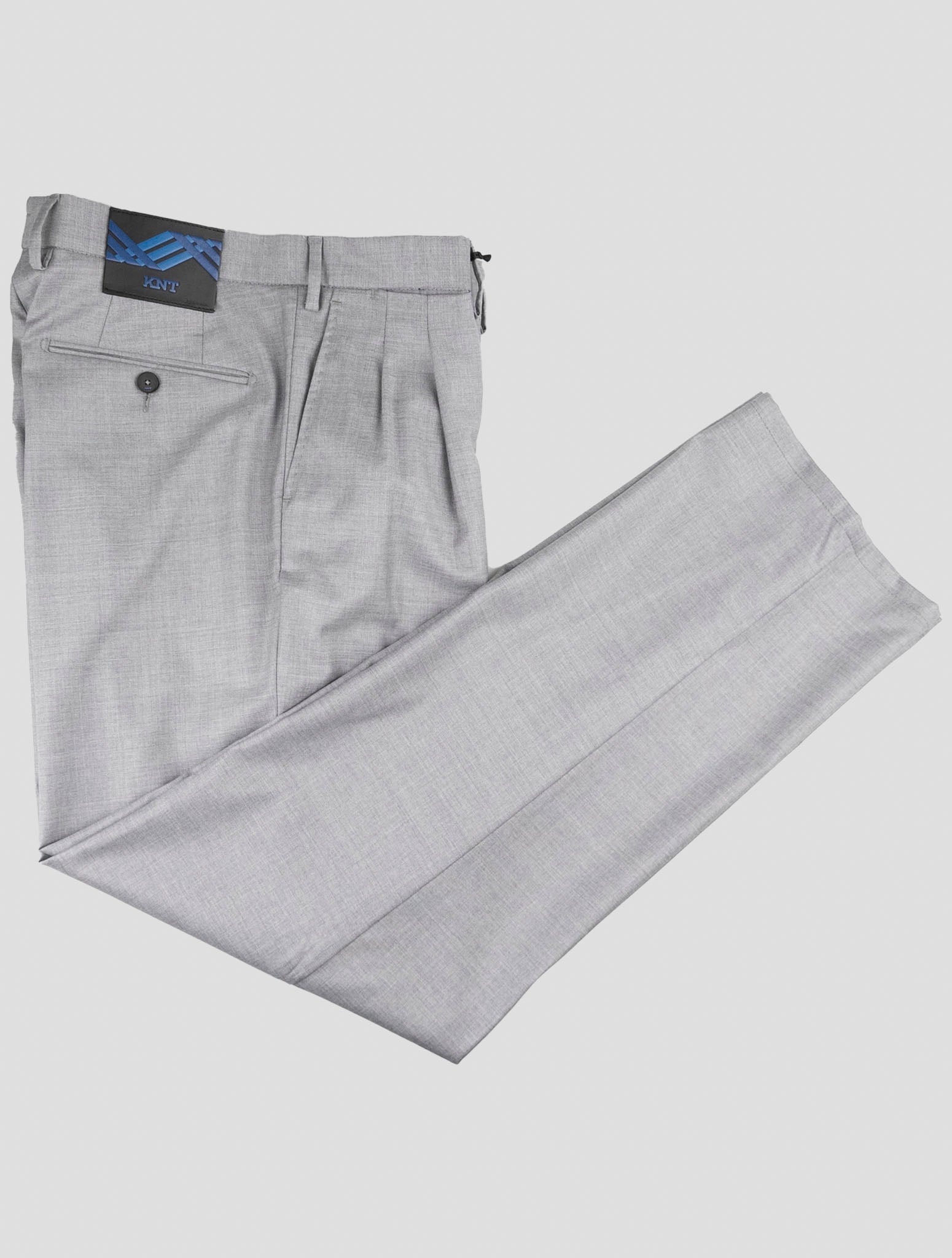 Kiton Knt Gray Virgin Wool Pants