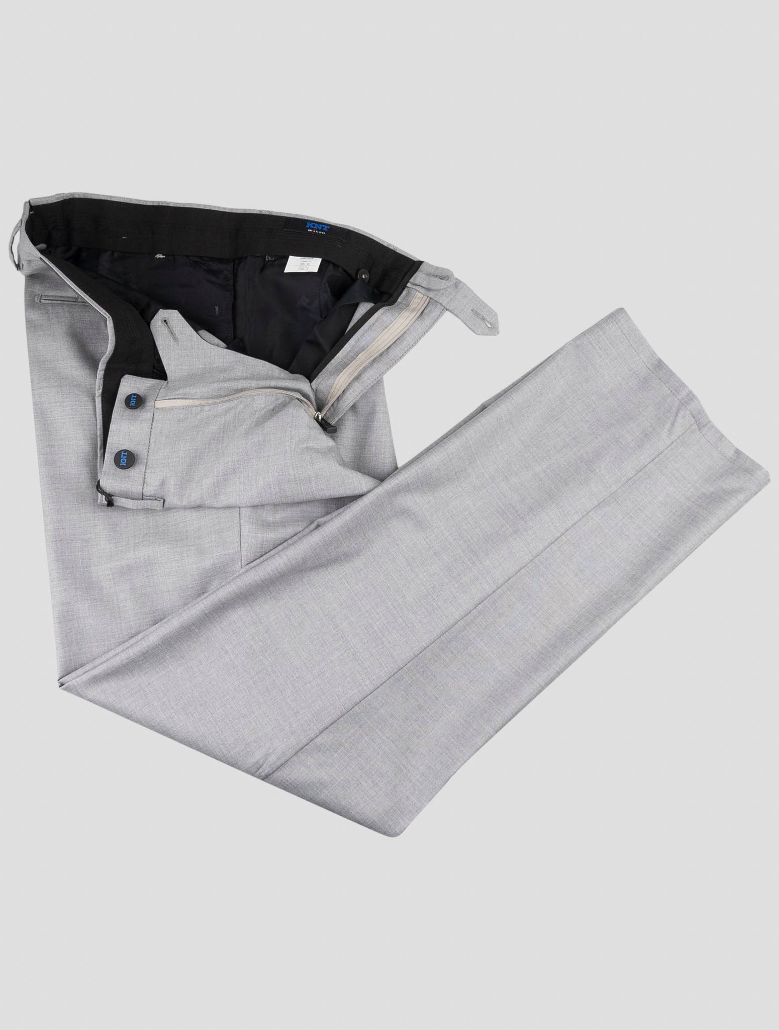 Kiton Knt Gray Virgin Wool Pants