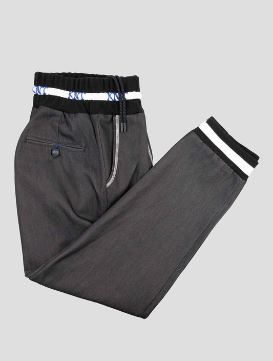 Kiton Knt Dark Gray Cotton Pl Ea Pants