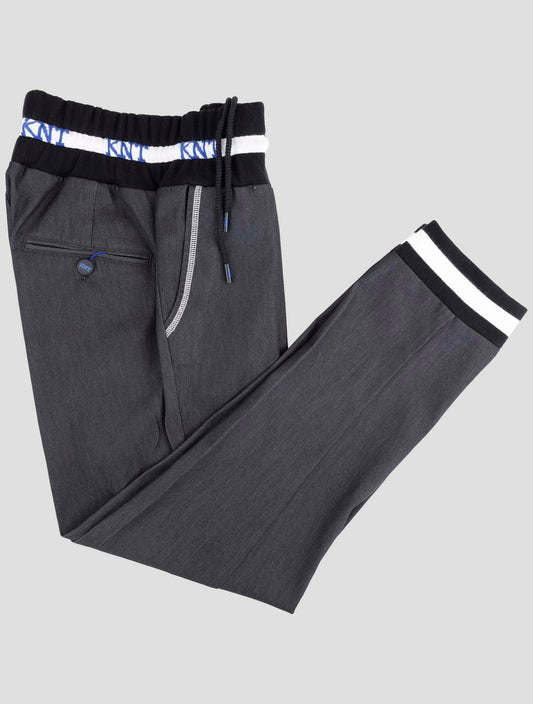 Kiton Knt Dark Gray Cotton Pl Ea Pants