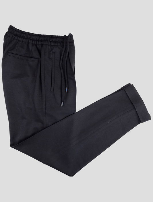 Kiton Knt Black Virgin Wool Pants