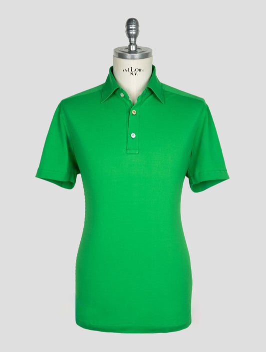 Kiton Green Cotton Polo