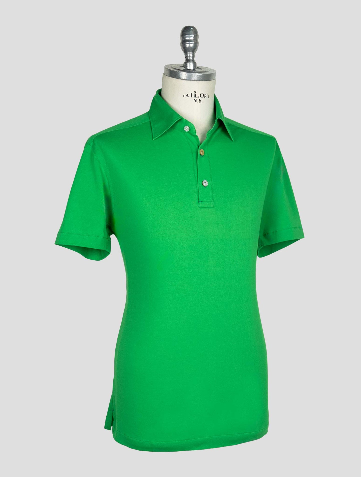 Kiton Green Cotton Polo