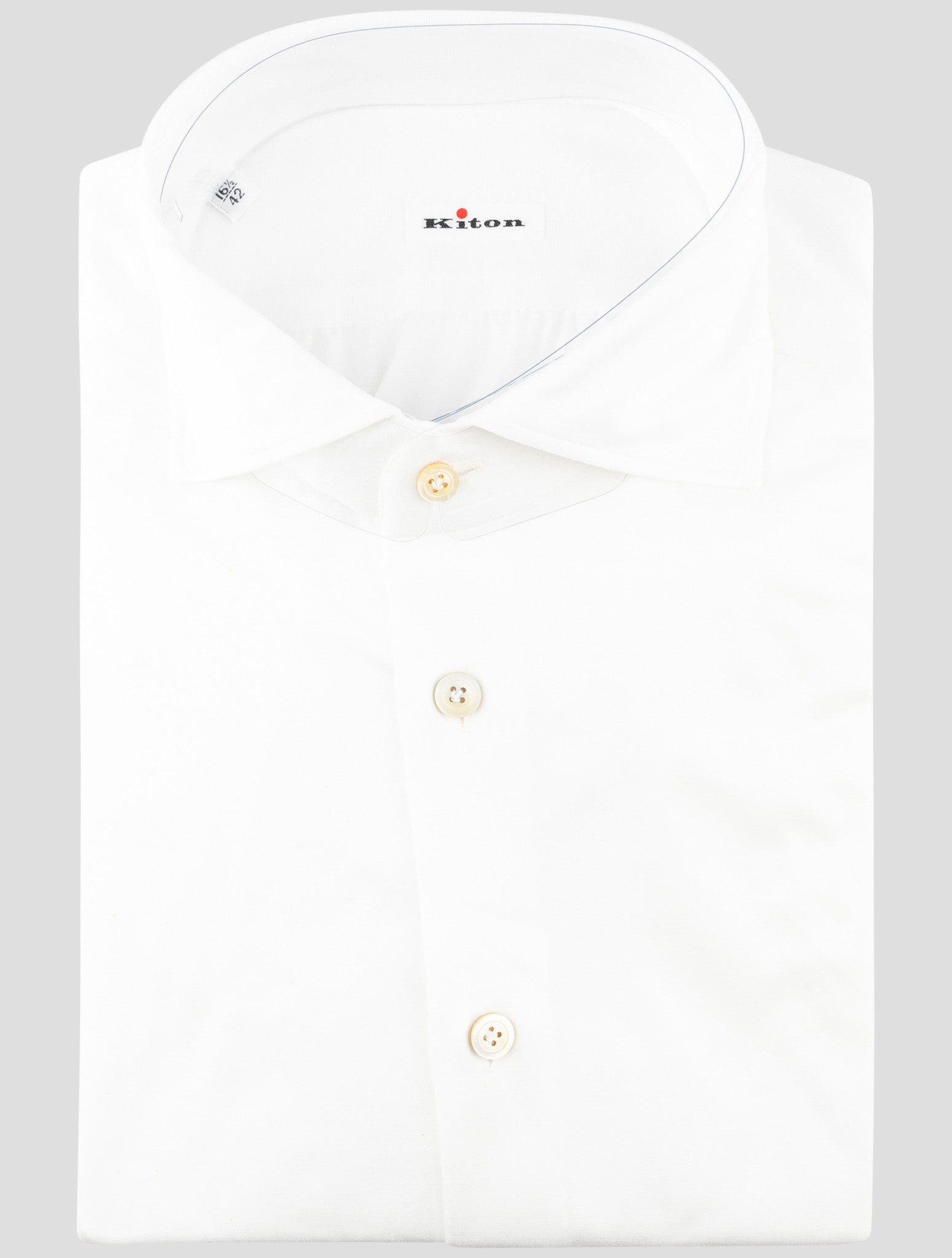 Kiton White Cotton Shirt