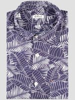 Kiton Blue White Cotton Shirt