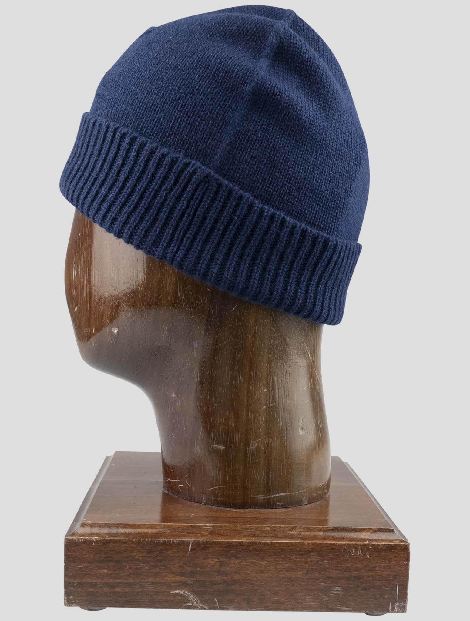 Kiton Blue Cashmere Beanie Hat