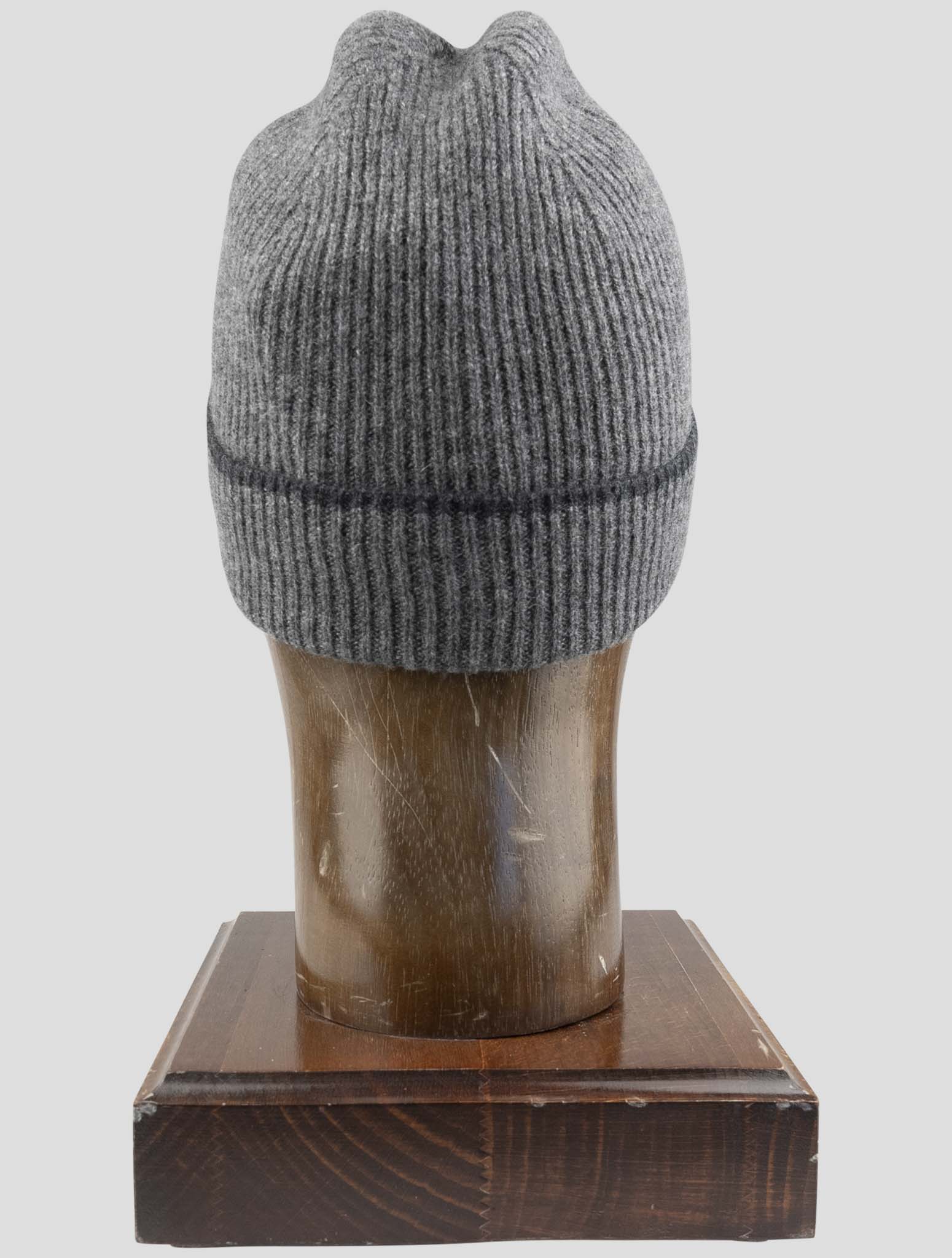 Kiton Gray Cashmere Beanie Hat