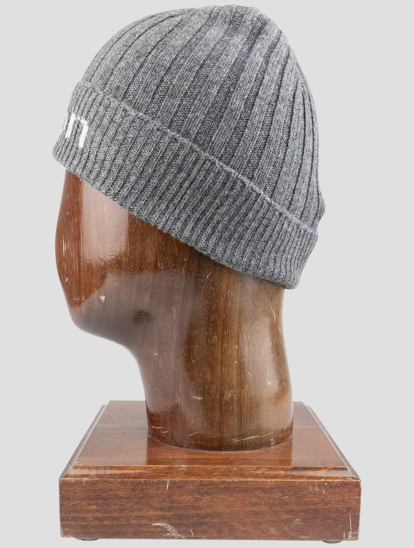 Kiton Gray Cashmere Beanie Hat