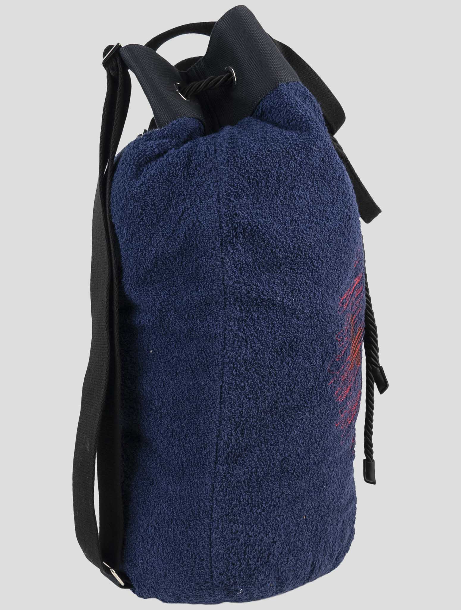 Kiton Blue Cotton Backpack