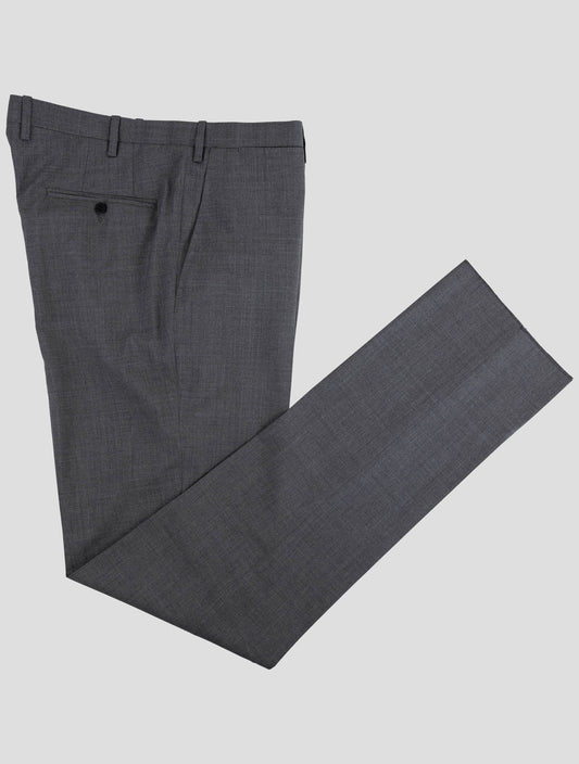 Kiton Gray Wool Dress Pants
