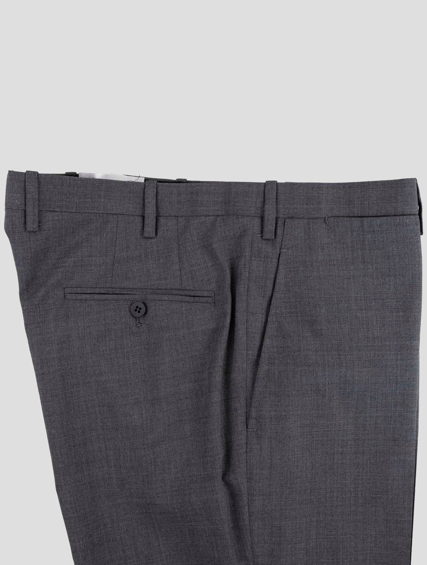 Kiton Gray Wool Dress Pants