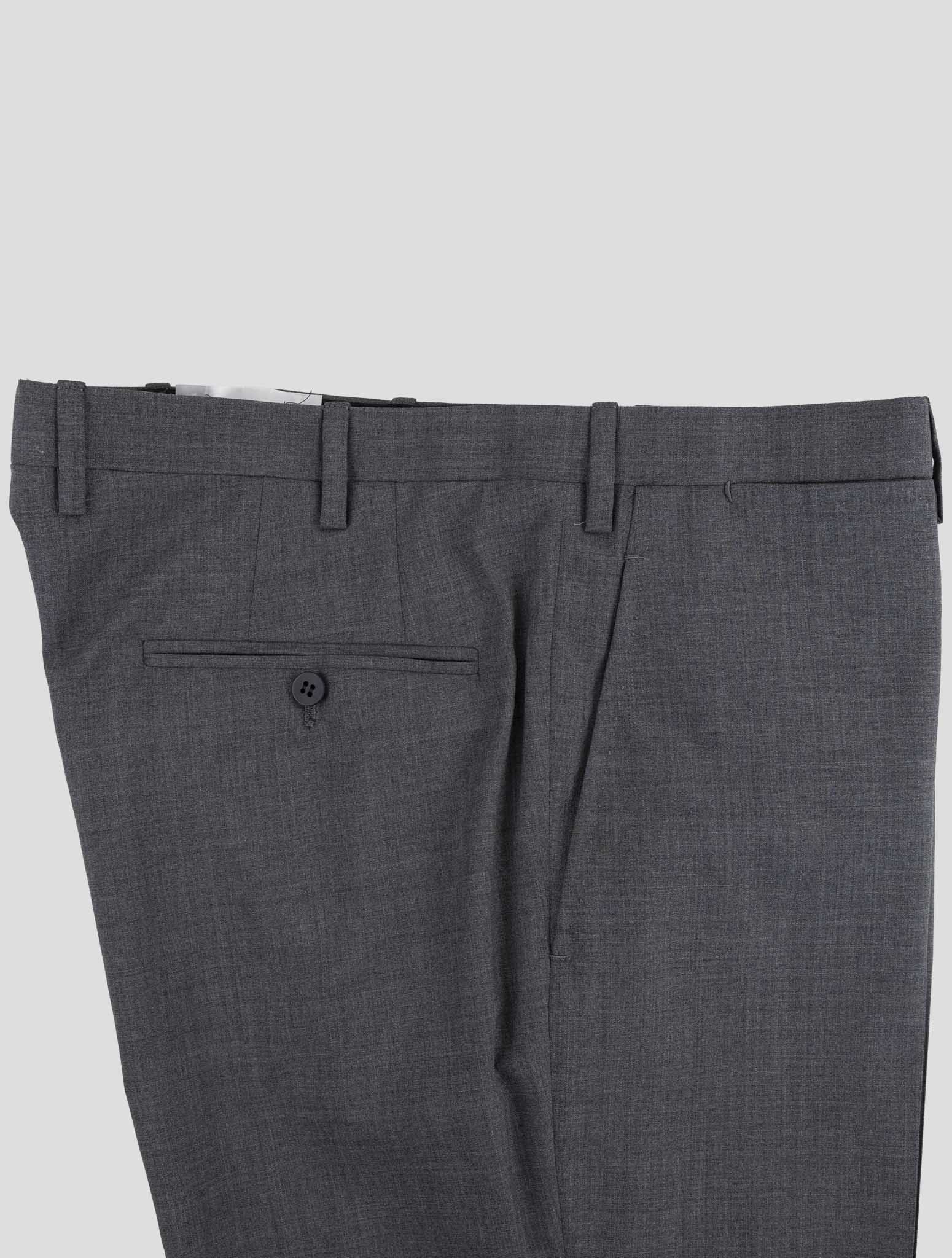 Kiton Gray Wool Dress Pants