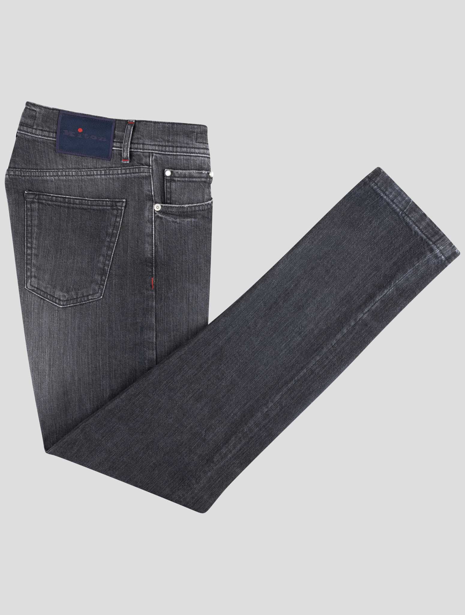 Kiton Dark Gray Cotton Ea Jeans