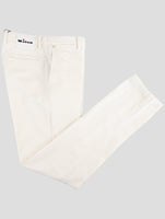 Kiton White Cotton Ea Velvet Pants