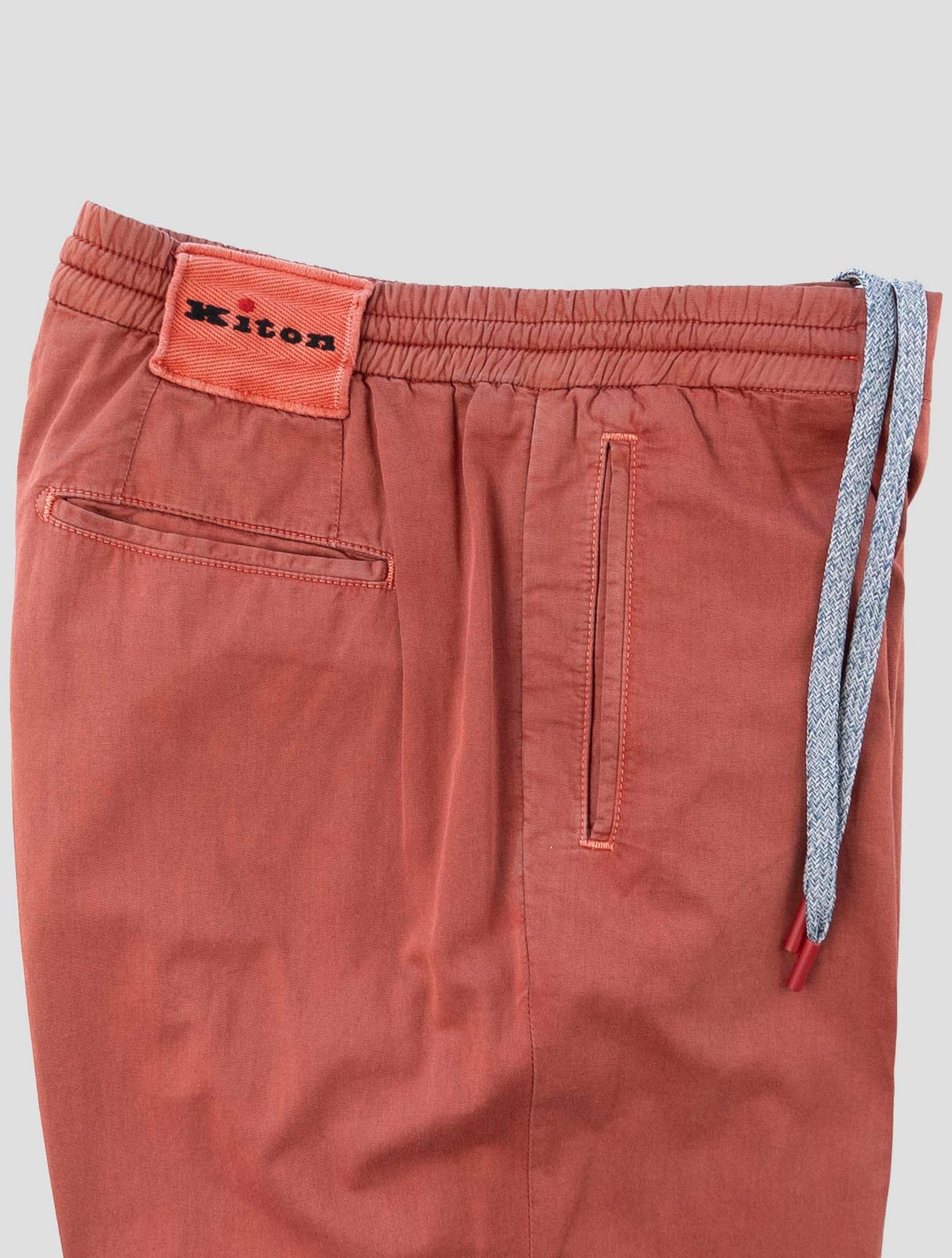 Kiton Red Cotton Ea Pants