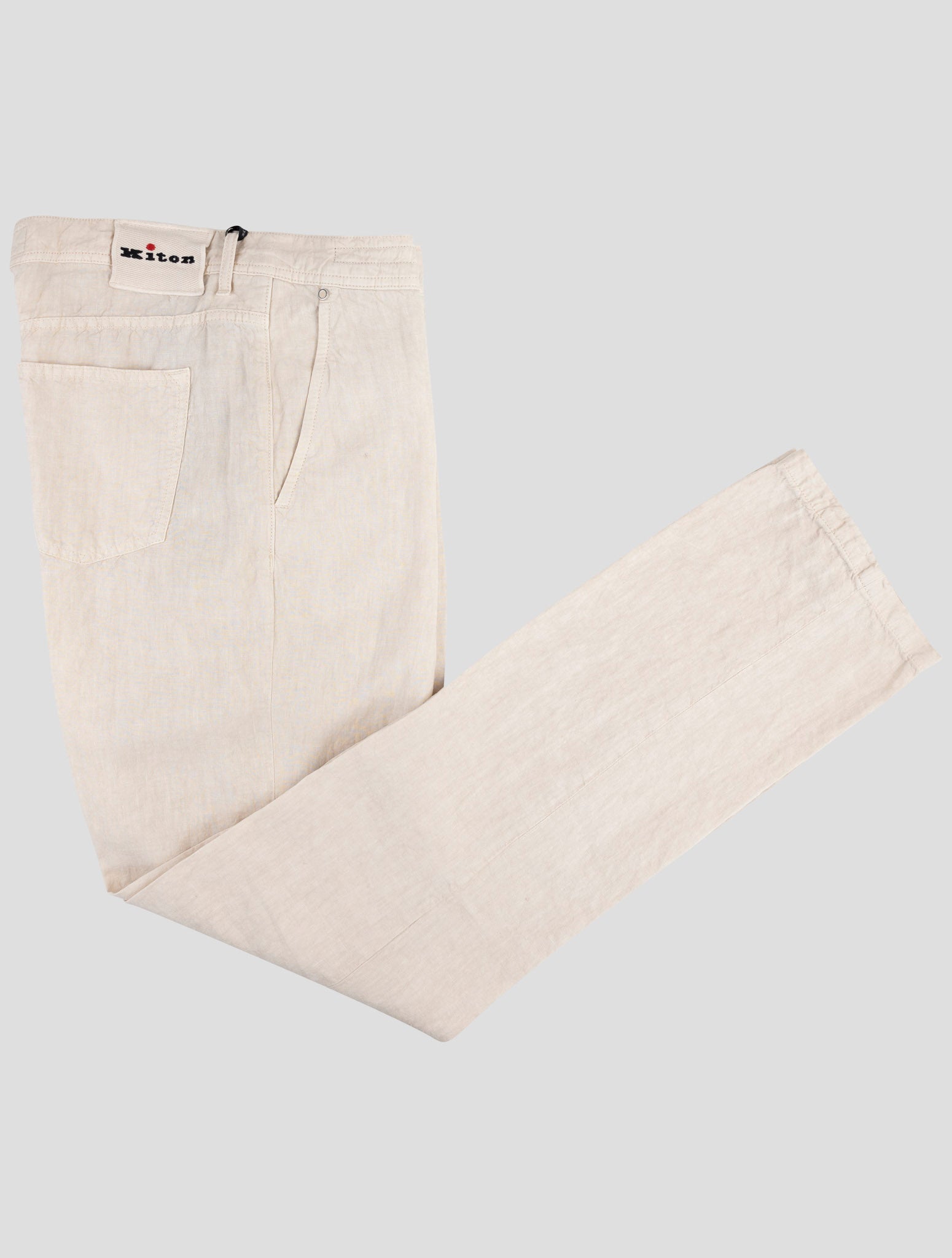 Kiton Beige Linen Pants