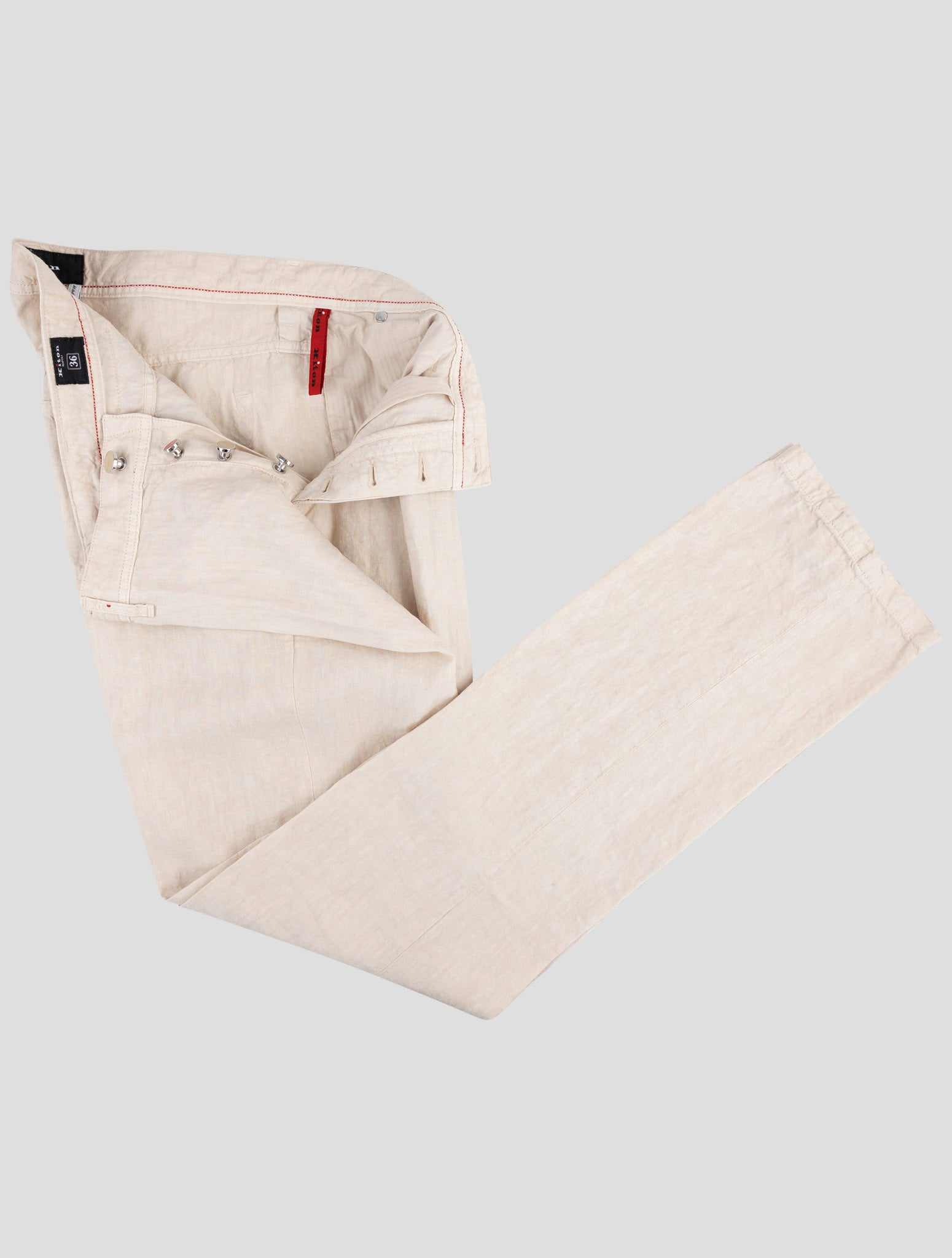 Kiton Beige Linen Pants