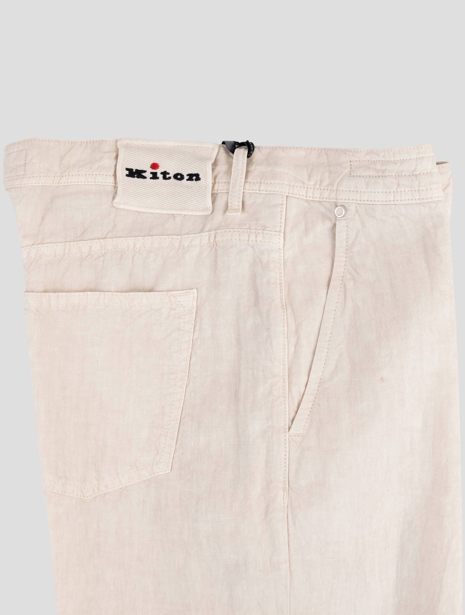 Kiton Beige Linen Pants