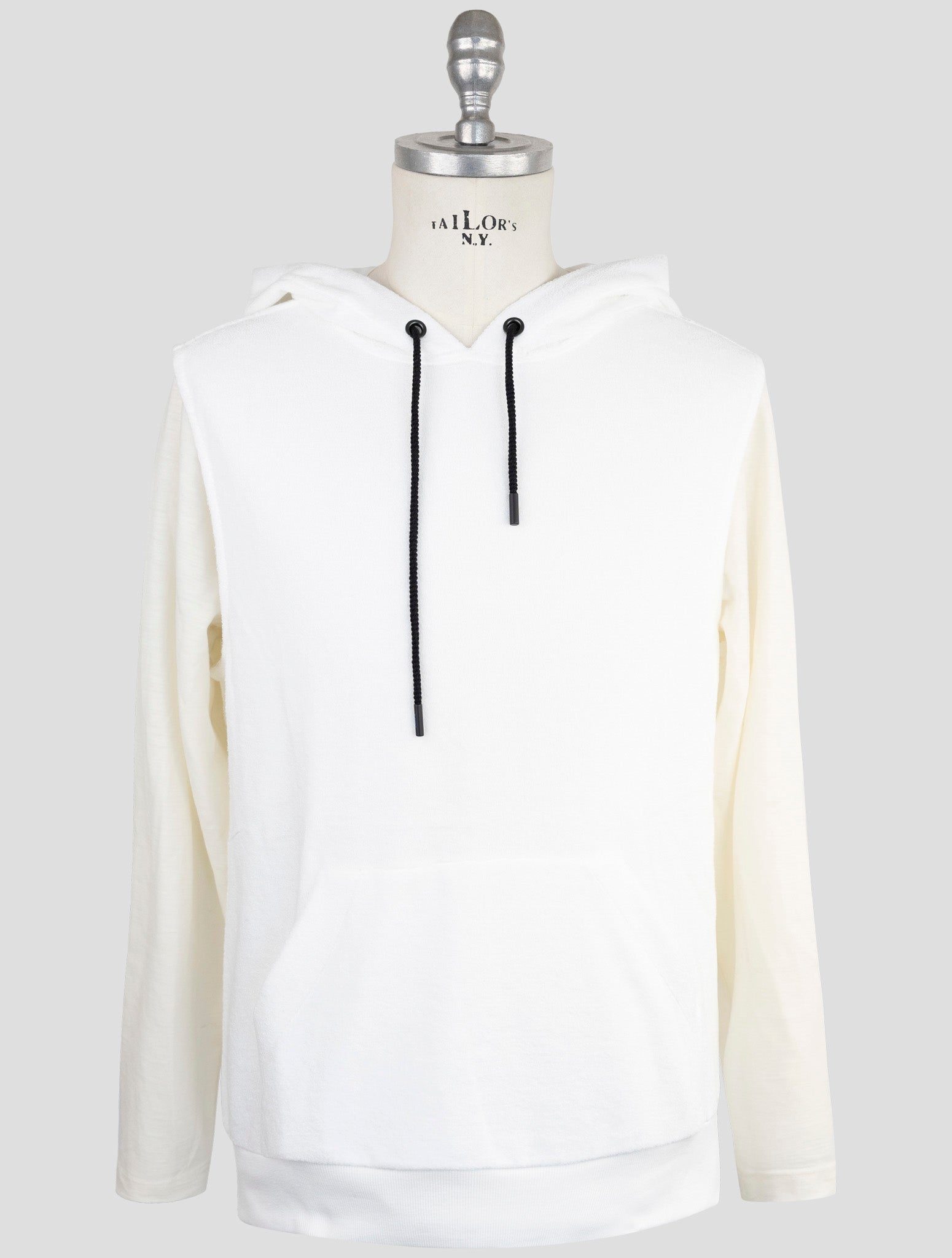 Kiton Knt White Cotton Gilet Hoodie