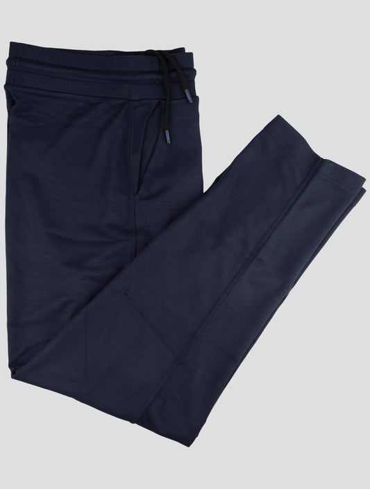Kiton Knt Blue Viscose Ea Jogging Pants