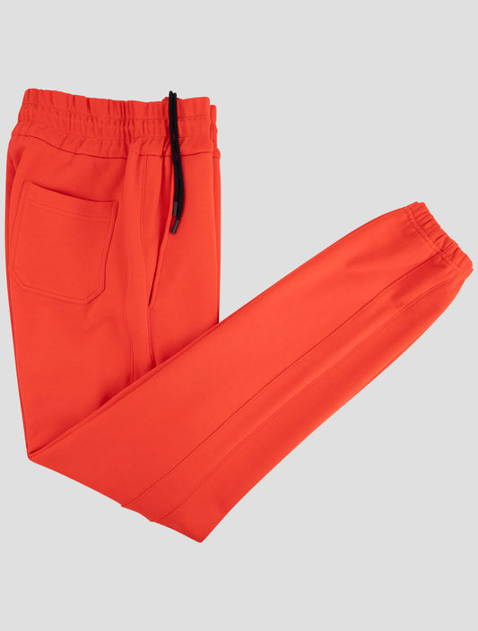 Kiton Knt Red Cotton Jogging Pants