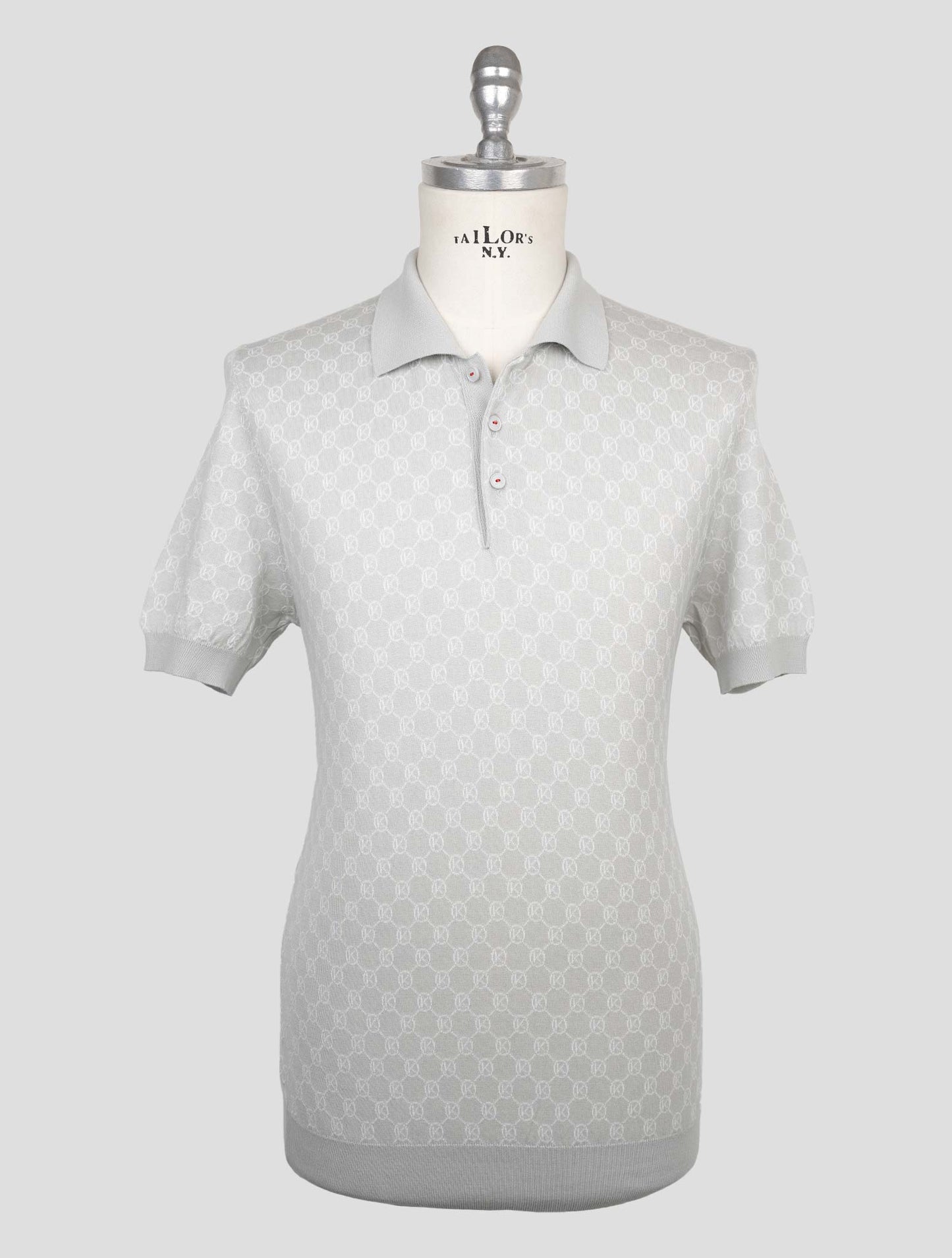 Kiton Light Gray Cotton Polo
