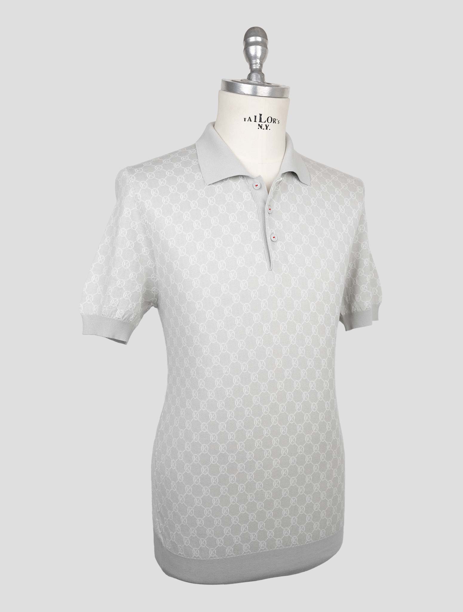 Kiton Light Gray Cotton Polo