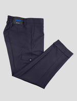 Kiton Knt Blue Wool Cargo Pants