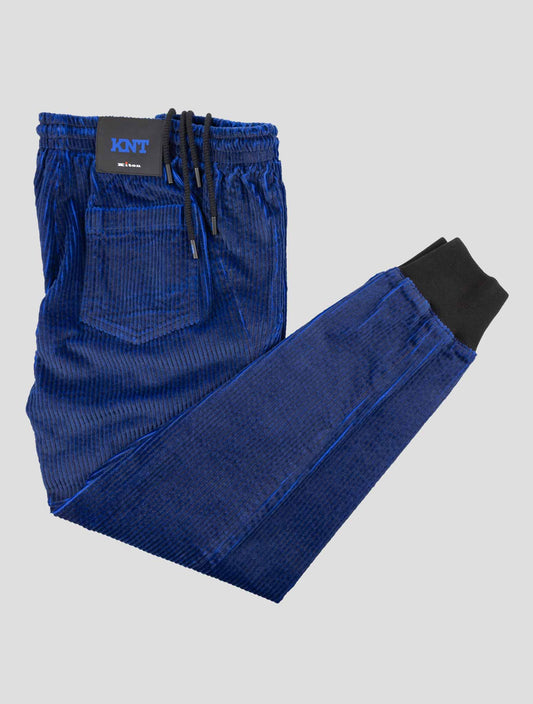 Kiton Knt Blue Cotton Ea Velvet Pants