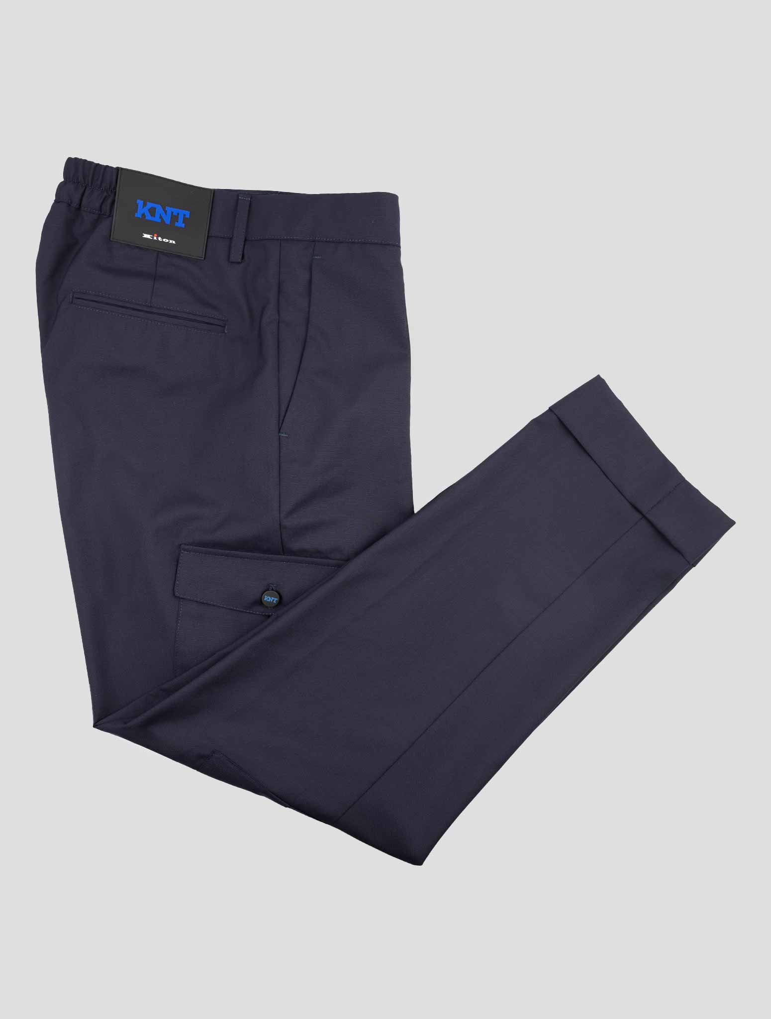 Kiton Knt Blue Wool Pants