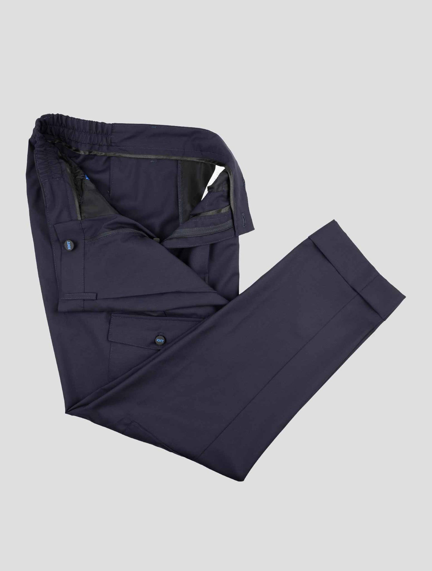 Kiton Knt Blue Wool Pants