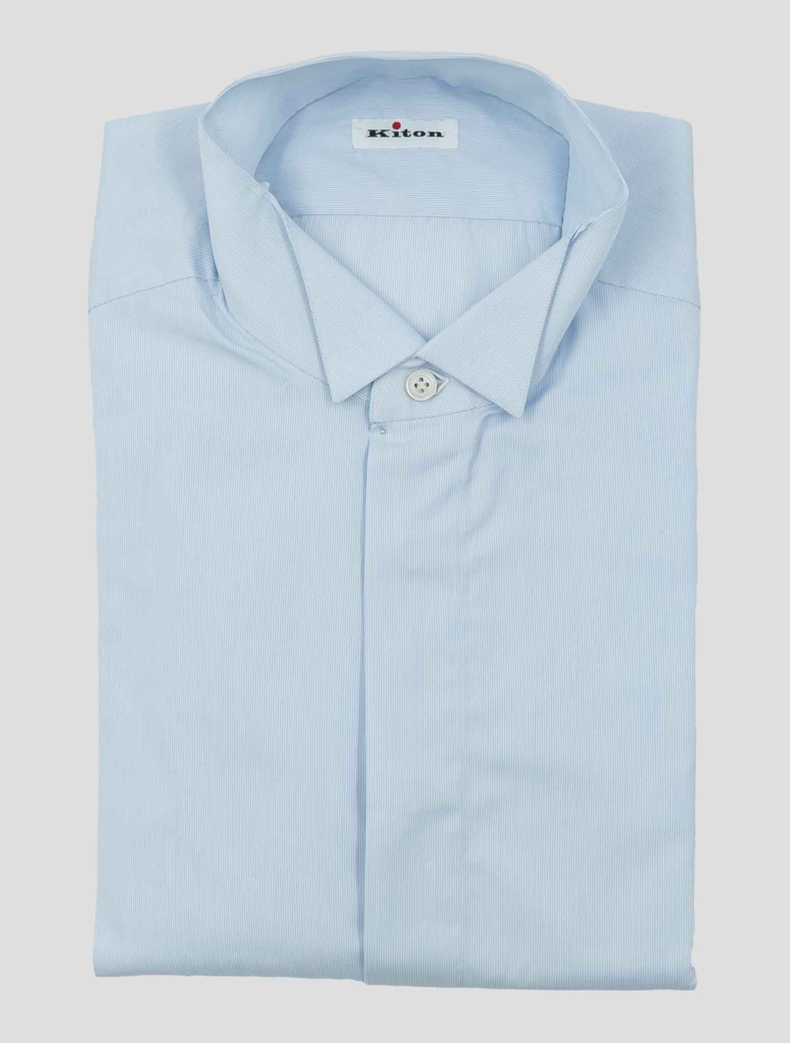 Kiton Light Blue Cotton Shirt