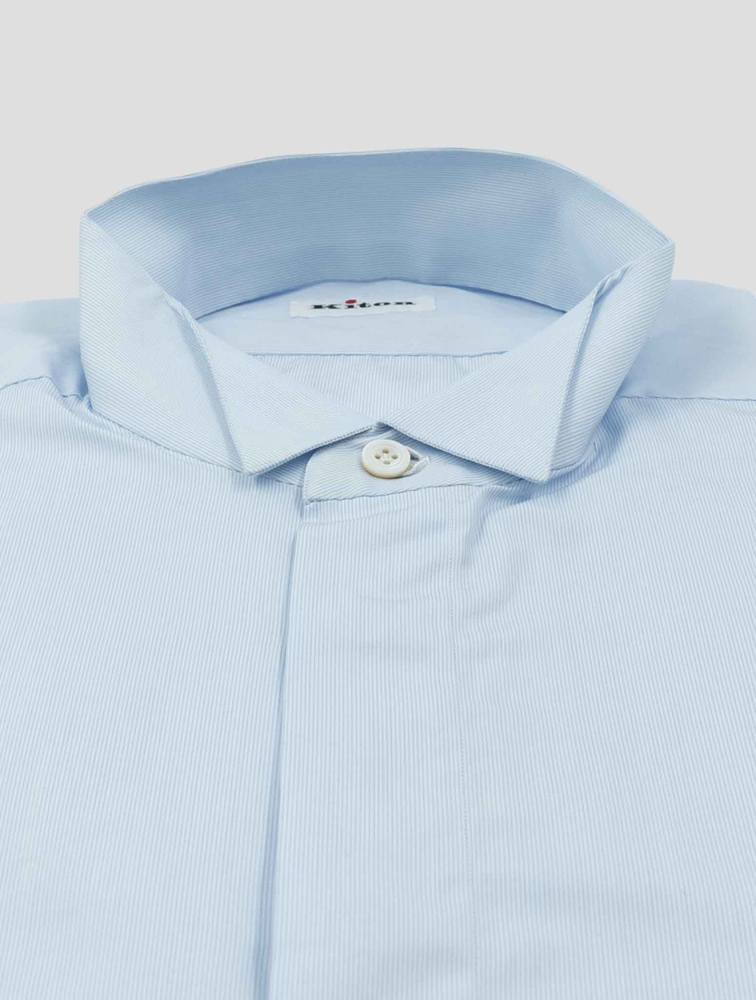 Kiton Light Blue Cotton Shirt