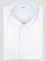 Kiton Light Blue White Cotton Shirt