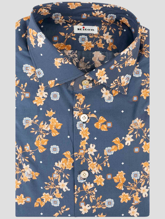 Kiton Multicolor Cotton Shirt
