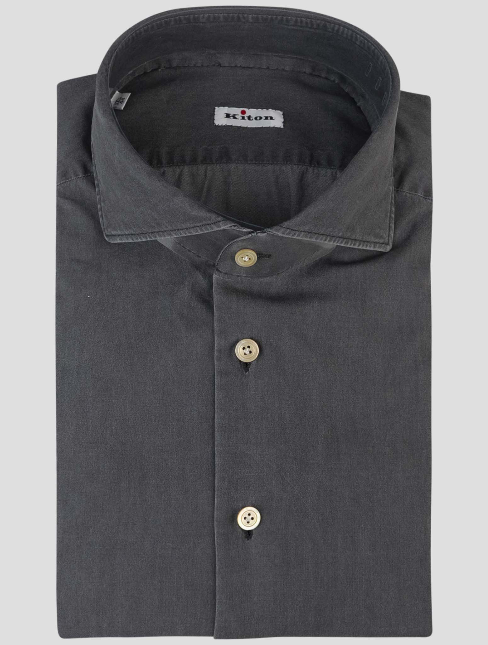 Kiton Brown Cotton Shirt