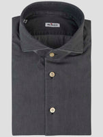 Kiton Brown Cotton Shirt