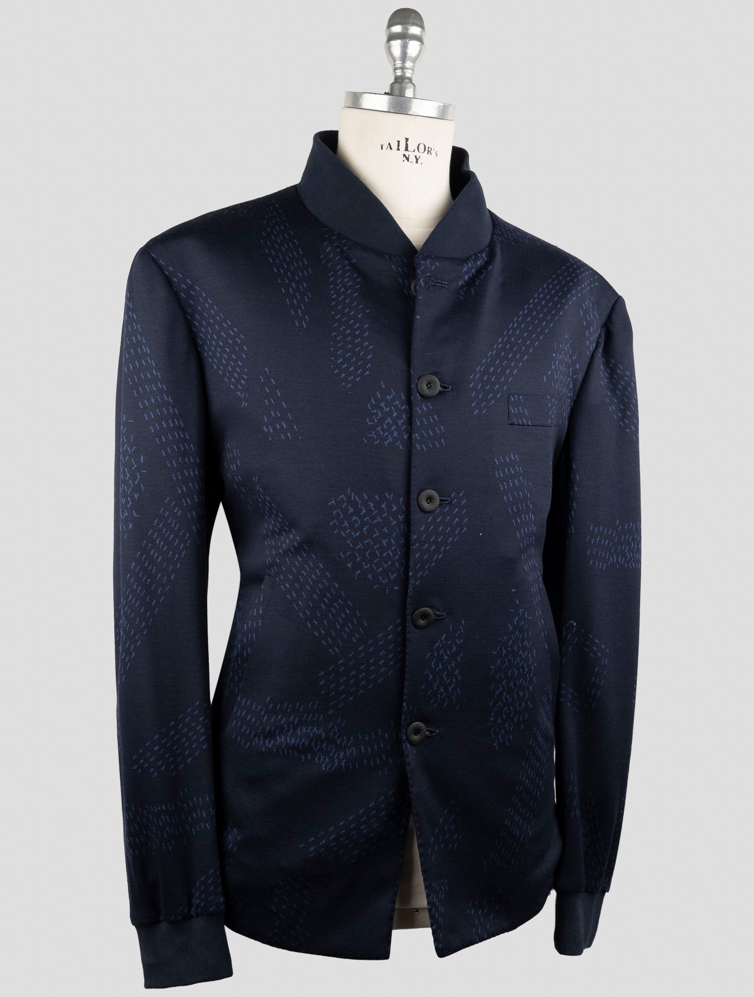 Kiton Knt Blue Wool Suit