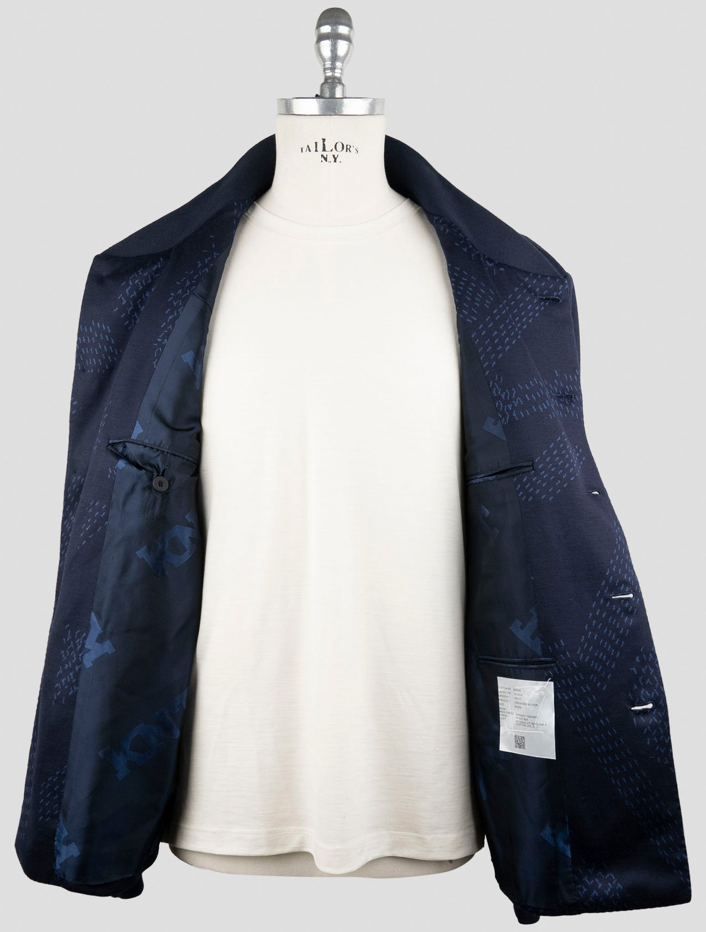 Kiton Knt Blue Wool Suit