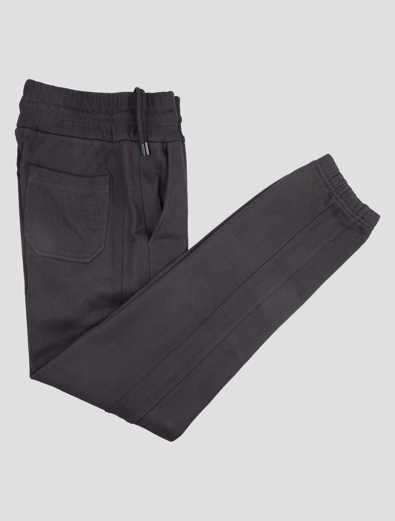 Kiton Knt Black Cotton Jogging Pants