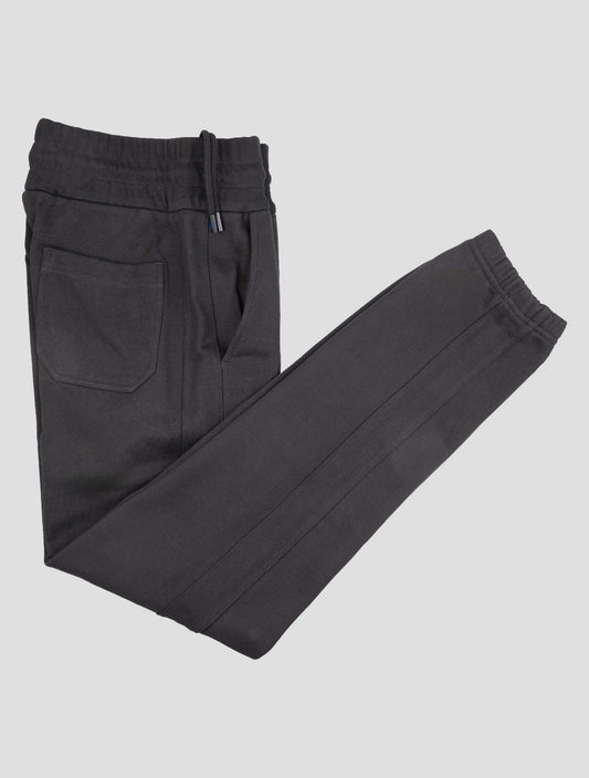 Kiton Knt Black Cotton Jogging Pants