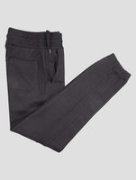 Kiton Knt Black Cotton Jogging Pants