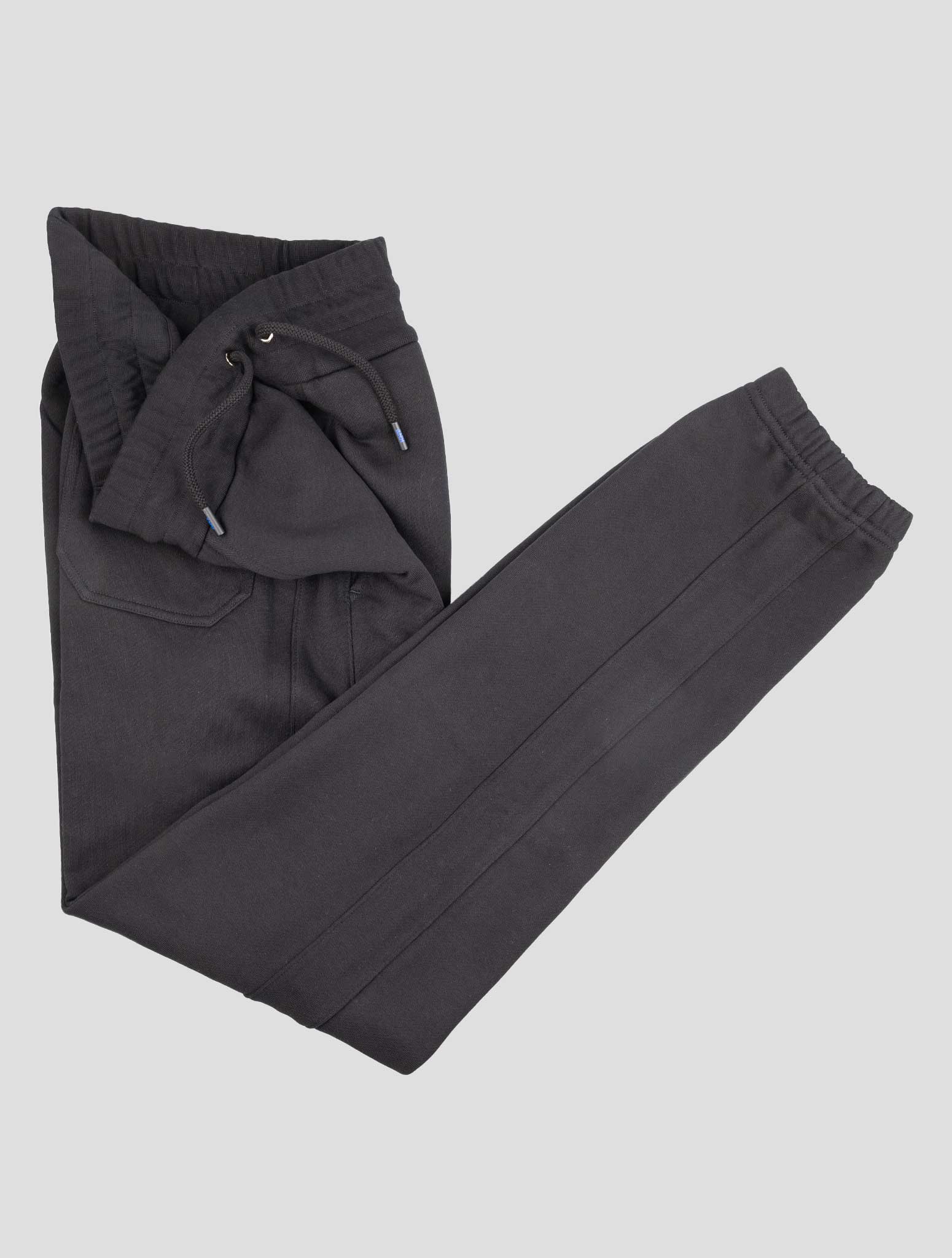 Kiton Knt Black Cotton Jogging Pants